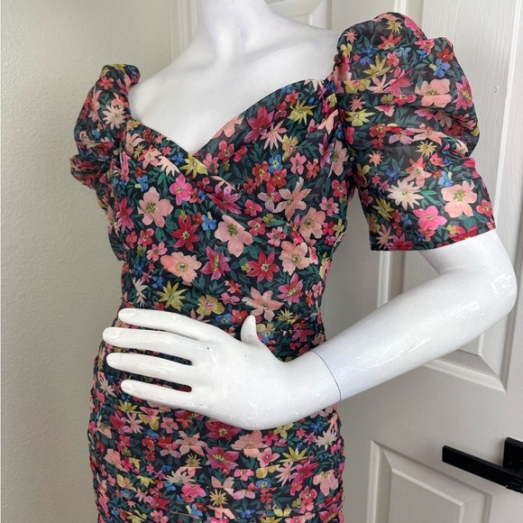 C/MEO Collective Red and Pink Long Sleeve Dress #332 - Picture 12 of 17